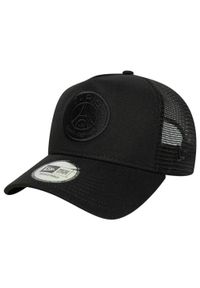 PSG - New Era czapka z daszkiem Trucker Cap Paris Saint-Germain czarna. Kolor: czarny