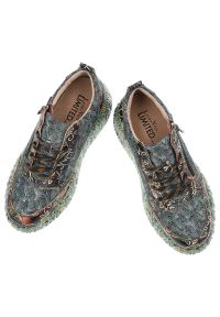 Zielone Sneakersy Laura Vita Eleganckie Sportowe Obuwie Damskie. Okazja: na co dzień. Zapięcie: sznurówki. Kolor: zielony. Szerokość cholewki: normalna. Wzór: aplikacja. Styl: elegancki, sportowy #3