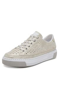 Rieker Sneakersy CEO-L8849-60 Złoty. Kolor: złoty. Materiał: materiał #5