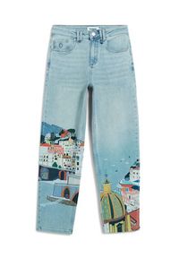 Desigual Jeansy Amalfi 26SWDD01 Kolorowy Tapered Fit. Wzór: kolorowy #6
