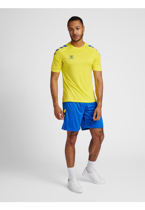 Koszulka sportowa męska Hummel Core XK Poly T-Shirt S/S. Kolor: żółty, wielokolorowy, niebieski