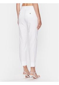 PESERICO - Peserico Spodnie materiałowe P04718 Biały Regular Fit. Kolor: biały. Materiał: materiał, bawełna