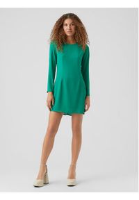 Vero Moda Sukienka codzienna Kimmi 10276069 Zielony Regular Fit. Okazja: na co dzień. Kolor: zielony. Materiał: syntetyk. Typ sukienki: proste. Styl: casual