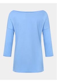 Sisley Bluzka 3QU4L12EE Niebieski Regular Fit. Kolor: niebieski. Materiał: bawełna #7