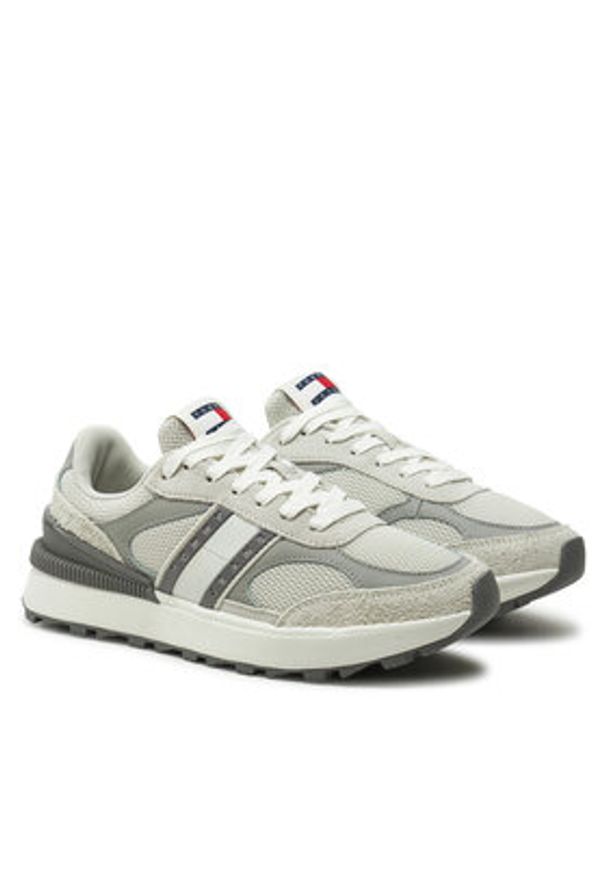 Tommy Jeans Sneakersy Tjw Tech Runner EN0EN02705 Szary. Kolor: szary. Materiał: skóra, zamsz