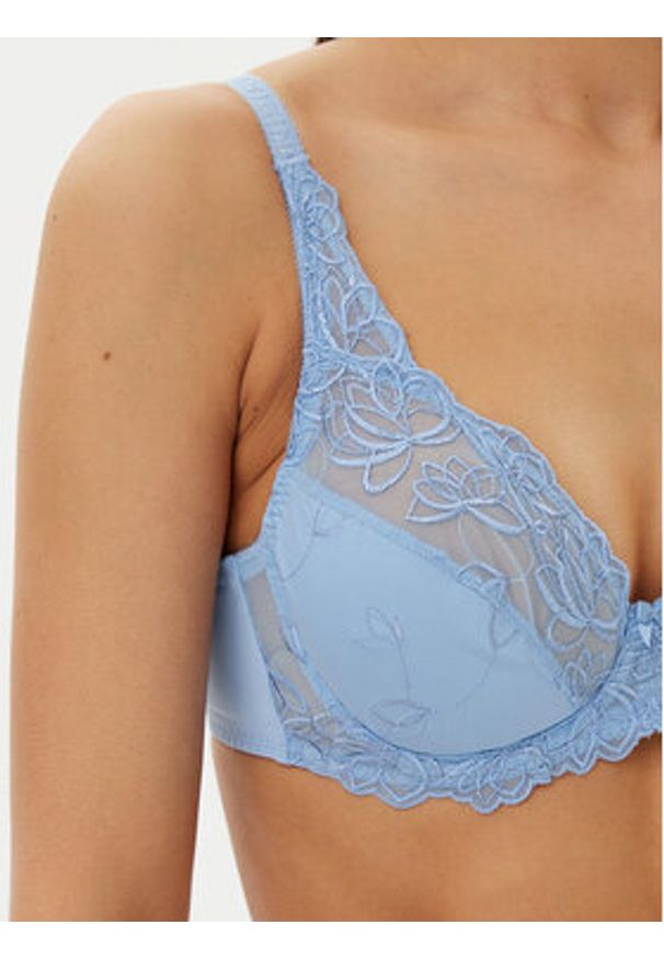 Hunkemöller Biustonosz z fiszbiną Diva 301189 Błękitny. Kolor: niebieski. Materiał: syntetyk