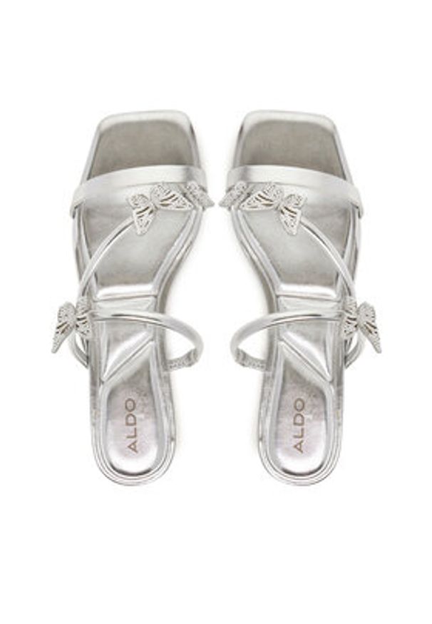 Aldo Klapki Flyhigh 13966745 Srebrny. Kolor: srebrny. Materiał: skóra