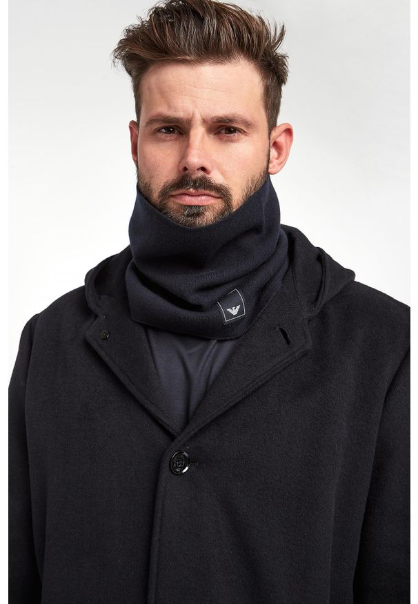 Emporio Armani - Komin męski wełniany EMPORIO ARMANI. Materiał: wełna