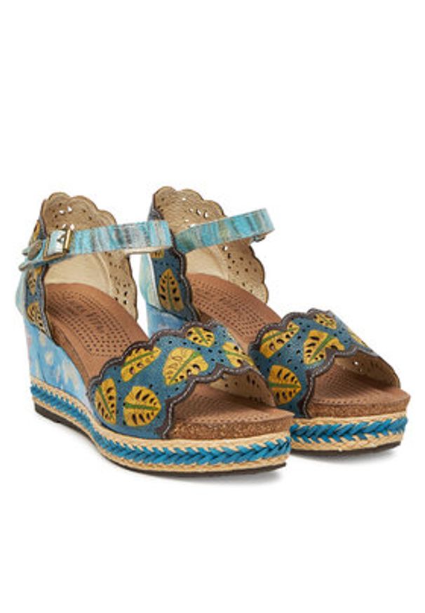 Laura Vita Espadryle Facyo 86 Kolorowy. Materiał: skóra. Wzór: kolorowy