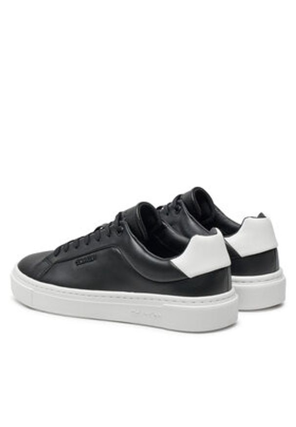 Calvin Klein Sneakersy Cupsole Lace Up W/Ml Lth HW0HW02201 Czarny. Kolor: czarny. Materiał: skóra