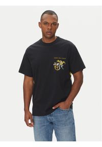 Versace Jeans Couture T-Shirt 78GAH6RB Czarny Regular Fit. Kolor: czarny. Materiał: bawełna