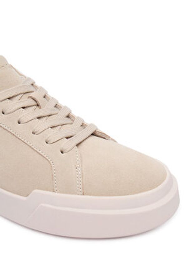 Calvin Klein Sneakersy Chunky Cupsole Lace Up Su Ml YW0YW01949 Beżowy. Kolor: beżowy. Materiał: skóra, zamsz