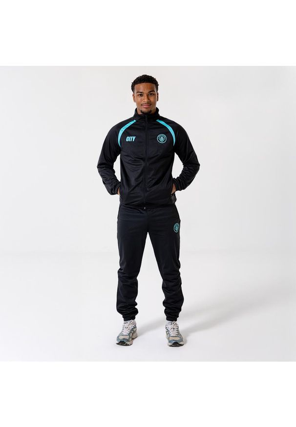 MANCHESTER CITY - Dres treningowy Manchester City męski 25/26 - czarny. Kolor: niebieski, wielokolorowy, czarny. Materiał: dresówka. Sport: piłka nożna