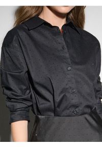 Sinsay - Bawełniana koszula - czarny. Kolor: czarny. Materiał: bawełna #1
