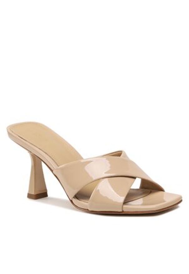 Klapki MICHAEL Michael Kors - Clara Mule 40S3CLMS1A Lt Blush. Kolor: beżowy. Materiał: skóra