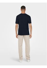 Only & Sons T-Shirt 22025208 Granatowy Regular Fit. Kolor: niebieski. Materiał: bawełna