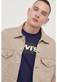 Levi's® - Levi's kurtka męska kolor beżowy przejściowa. Okazja: na spotkanie biznesowe, na co dzień. Kolor: beżowy. Materiał: tkanina. Wzór: gładki. Styl: biznesowy, casual #5