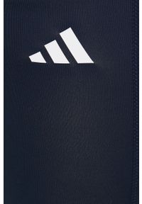 adidas Performance legginsy treningowe 3-Stripes męskie kolor granatowy z nadrukiem. Kolor: niebieski. Materiał: skóra, materiał. Technologia: Techfit (Adidas). Wzór: nadruk. Sport: fitness #2