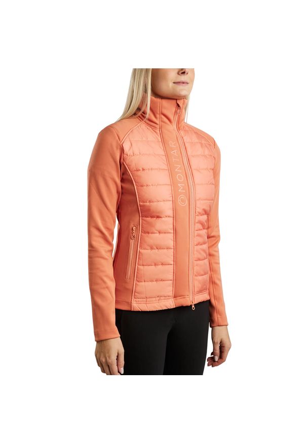 MONTAR - Damska kurtka puchowa Montar Emma Quilt. Kolor: czerwony, wielokolorowy, pomarańczowy. Materiał: puch