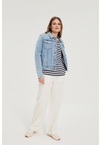 MOODO - Jeansowa kurtka niebieska. Kolor: niebieski. Materiał: jeans #1