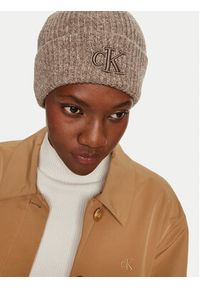 Calvin Klein Czapka Thick Embroidery K60K612321 Beżowy. Kolor: beżowy. Materiał: akryl, materiał #3