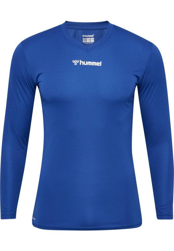 Koszulka z długim rękawem sportowa Hummel BL Essential Tee. Kolor: niebieski. Długość rękawa: długi rękaw. Długość: długie