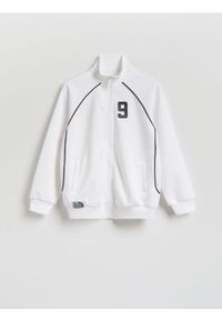 Reserved - Rozpinana bluza z wiskozą - biały. Kolor: biały. Materiał: wiskoza #1