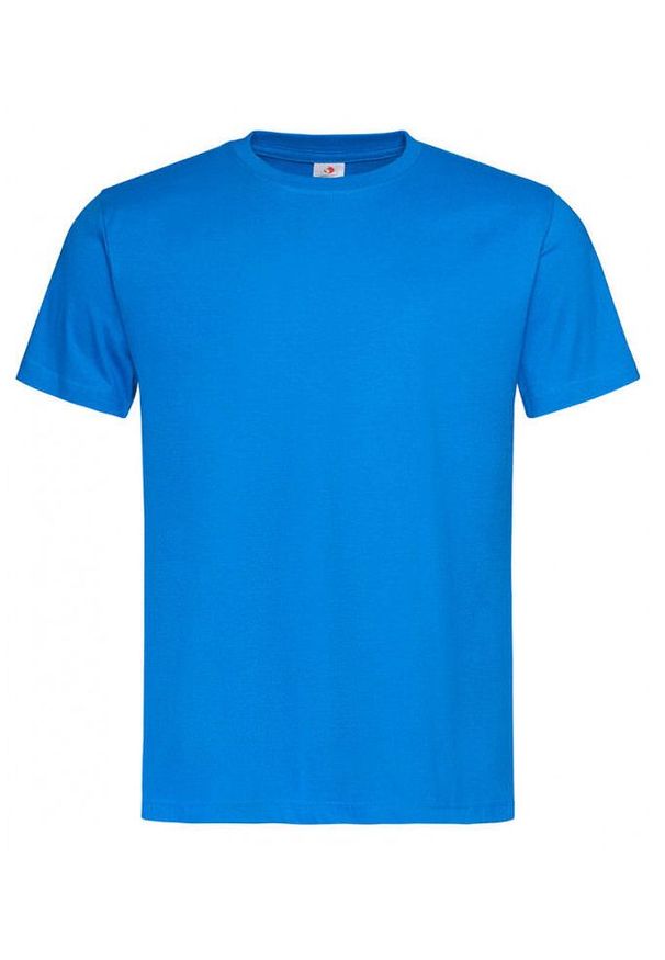 Niebieski t-shirt Stedman krótki, casualowy, na co dzień