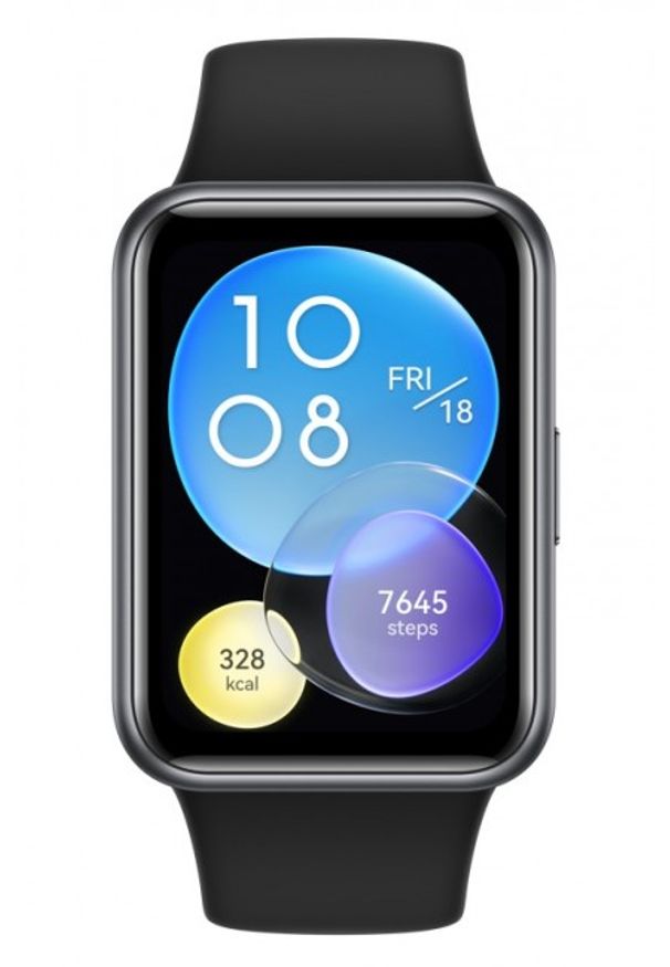 HUAWEI - Smartwatch Huawei Watch Fit 2 Active czarny. Rodzaj zegarka: smartwatch. Kolor: czarny. Materiał: skóra, guma, mesh. Styl: sportowy, elegancki, klasyczny