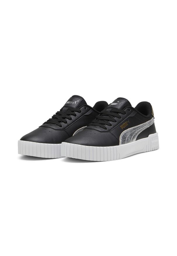 Buty Damskie Puma Carina 2.0. Zapięcie: sznurówki. Kolor: żółty, wielokolorowy, czarny, szary. Materiał: materiał. Szerokość cholewki: normalna. Sport: turystyka piesza