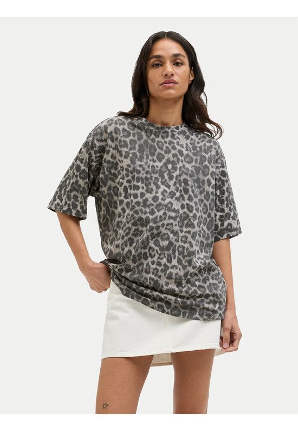 JJXX T-Shirt Andrea 12284102 Szary Loose Fit. Kolor: szary. Materiał: bawełna