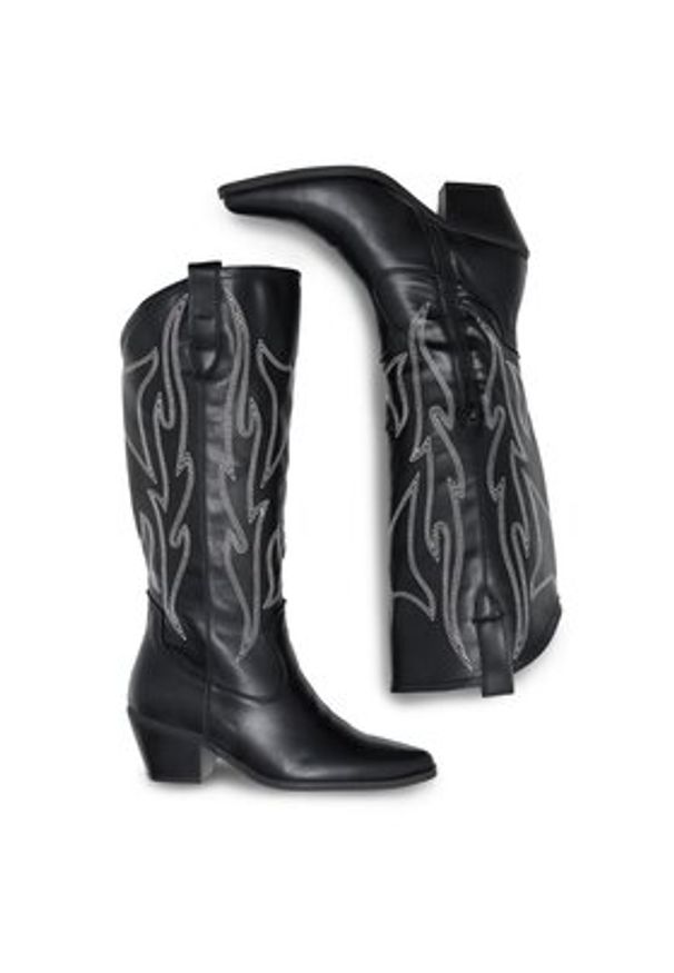 Jenny Fairy Kowbojki NADIA WS22293-05 Czarny. Kolor: czarny. Materiał: skóra