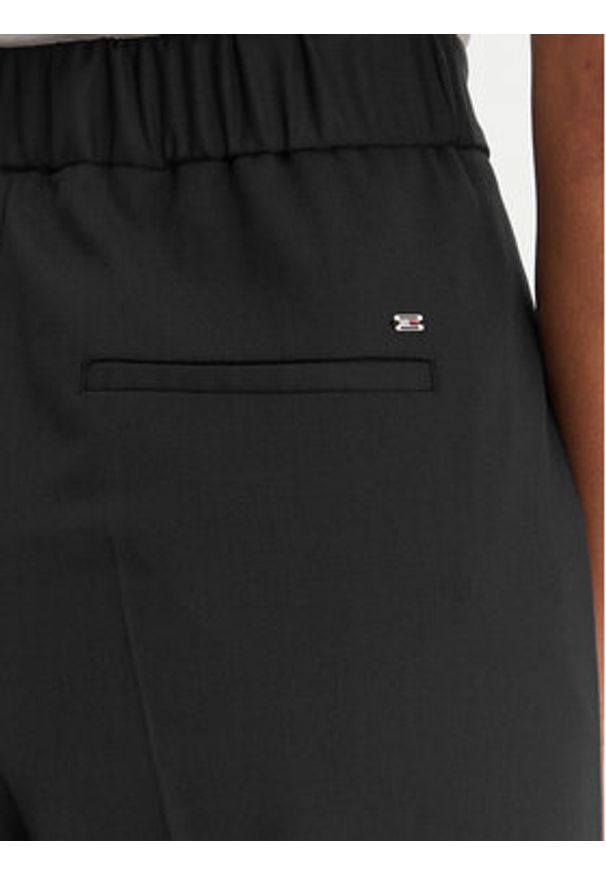 TOMMY HILFIGER - Tommy Hilfiger Spodnie materiałowe Timeless WW0WW48801 Czarny Wide Leg. Kolor: czarny. Materiał: syntetyk, wełna