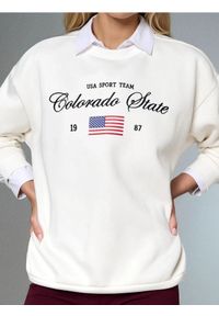 Sinsay - Bluza - kremowy. Kolor: kremowy
