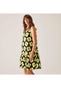 Regatta - Sukienka casual damska Orla Kiely Summer. Kolor: czarny. Materiał: bawełna. Długość rękawa: bez rękawów