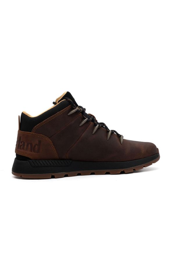 Buty do chodzenia męskie Timberland Euro Sprint Trekker Mid. Okazja: na co dzień. Wysokość cholewki: za kostkę. Zapięcie: sznurówki. Kolor: brązowy. Materiał: materiał, skóra. Szerokość cholewki: normalna. Sport: turystyka piesza, bieganie