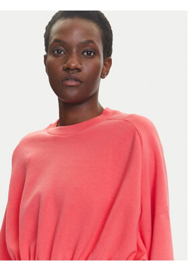 Adidas - adidas Bluza ALL SZN Soft Lux KD9772 Koralowy Loose Fit. Kolor: pomarańczowy. Materiał: syntetyk