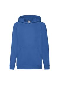 FRUIT OF THE LOOM - Lekka Bluza Z Kapturem Dla Dzieci. Typ kołnierza: kaptur. Kolor: niebieski