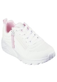 skechers - Buty sportowe dla dzieci Skechers Uno Lite Easy Zip. Okazja: na uczelnię. Kolor: biały. Materiał: materiał, syntetyk, tkanina. Model: Skechers Sport. Sport: joga i pilates #1