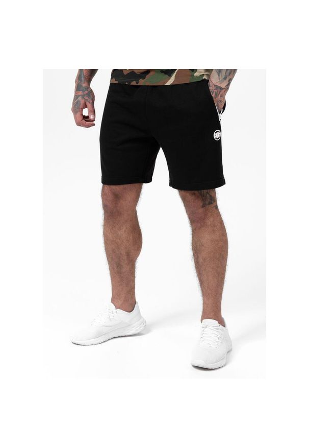 PITBULL - Spodnie sportowe męskie Pitbull West Coast Terry Group Trackshorts. Kolor: czarny. Materiał: dresówka. Długość: długie