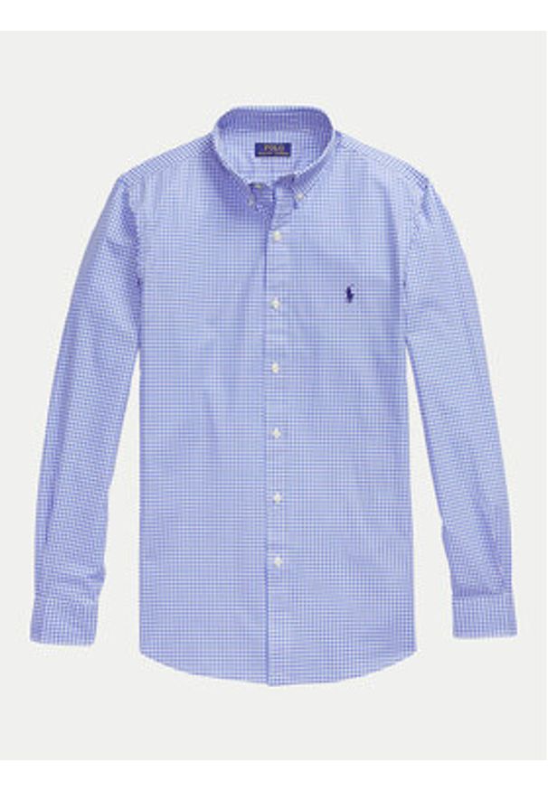 Polo Ralph Lauren Koszula 710928254004 Niebieski Slim Fit. Typ kołnierza: polo. Kolor: niebieski. Materiał: bawełna