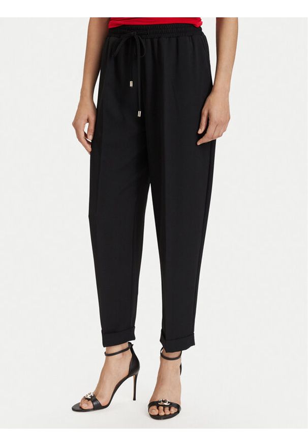 ACCESS FASHION Spodnie materiałowe 63-5101-183 Czarny Regular Fit. Kolor: czarny. Materiał: syntetyk