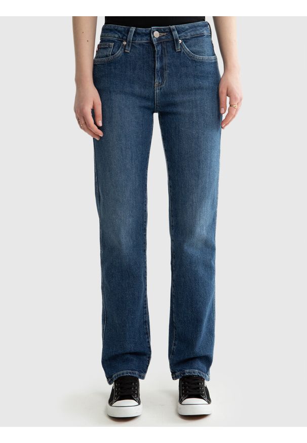 Big-Star - Spodnie jeans damskie Myrra 313. Okazja: na co dzień. Kolor: niebieski. Styl: casual, sportowy