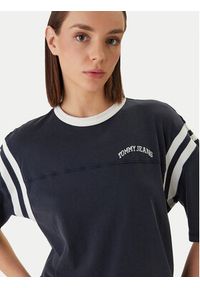 Tommy Jeans T-Shirt DW0DW22307 Granatowy Oversize. Kolor: niebieski. Materiał: bawełna #3