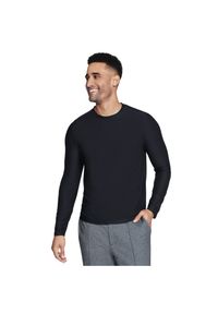 skechers - Longsleeve sportowy męski GoDri All Day Long Sleeve. Kolor: czarny. Materiał: poliester. Długość rękawa: długi rękaw. Styl: sportowy