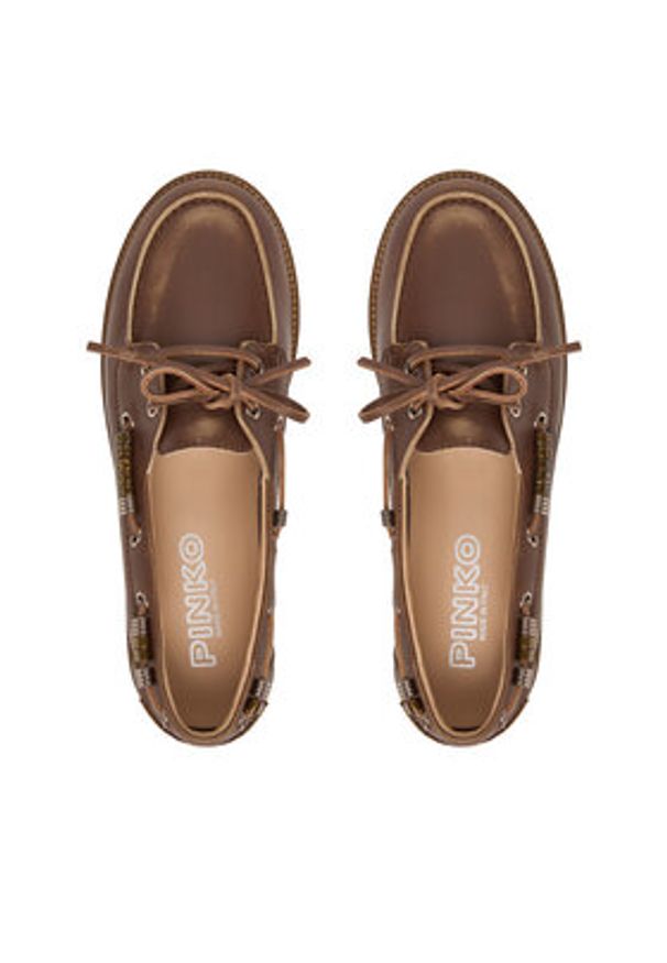 Pinko - PINKO Półbuty Grace 01 SD0539 P001 Brązowy. Kolor: brązowy. Materiał: skóra