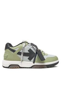 OFF-WHITE - Off-White Sneakersy OMIA189S22LEA0015710 Zielony. Kolor: zielony. Materiał: skóra