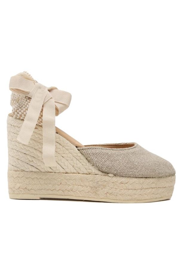 Manebi Espadryle Wedge Espadrilles O 7.1 WV Beżowy. Kolor: beżowy. Materiał: materiał