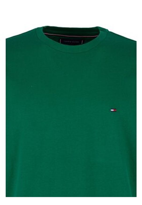 TOMMY HILFIGER - Tommy Hilfiger T-Shirt Ess Seasonal MW0MW39995 Zielony Regular Fit. Kolor: zielony. Materiał: bawełna