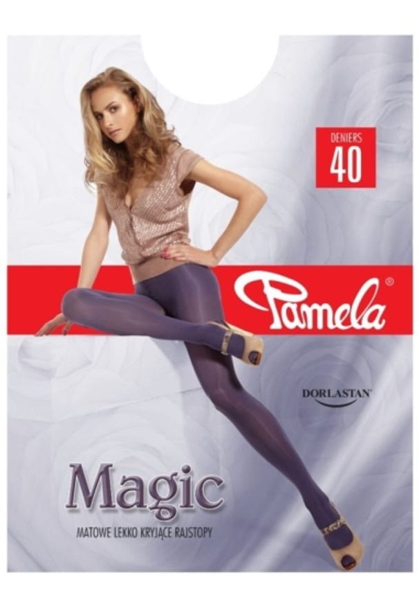 Pamela - Delikatnie kryjące rajstopy MAGIC 40 DEN. Materiał: bawełna, włókno, elastan, poliamid